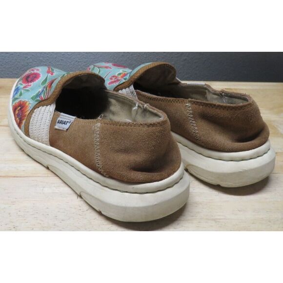 Ariat Womens US 9 B Cruiser Saddle Leather Fabric Western Floral Slip Ons Shoes - Picture 5 of 9